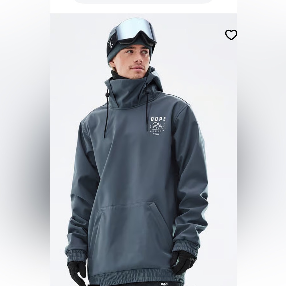 DOPE Men's Slate Gray Ski & Snowboard Anorak Jacket